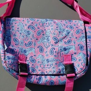 Horse Messenger Bag by Wildkin in Bright Barbie Pink and Blue
